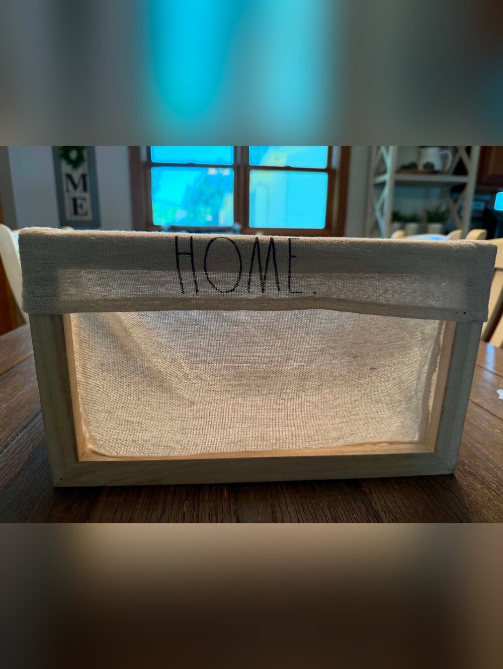 NWOT Rae Dunn "Home" Storage Basket, 14"×9"×8"